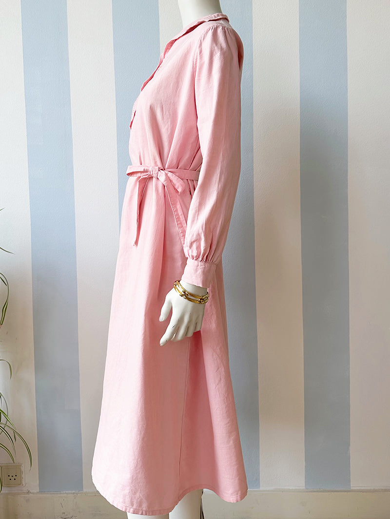 Roze lange nachtjapon van La Samaritaine