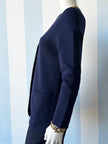 Donkerblauw wollen vest