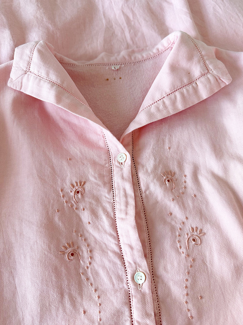 Roze lange nachtjapon van La Samaritaine