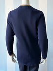 Donkerblauw wollen vest