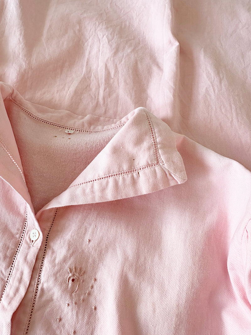 Roze lange nachtjapon van La Samaritaine