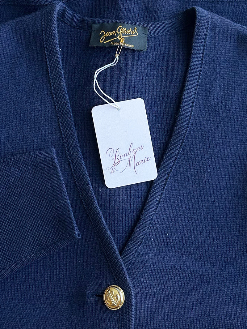 Donkerblauw wollen vest