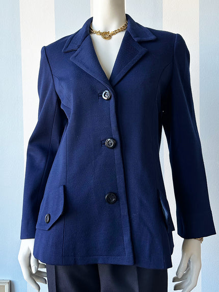 Donkerblauw wollen jasje