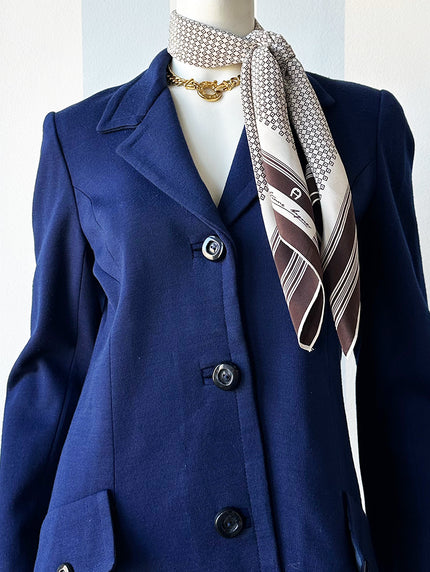 Donkerblauw wollen jasje