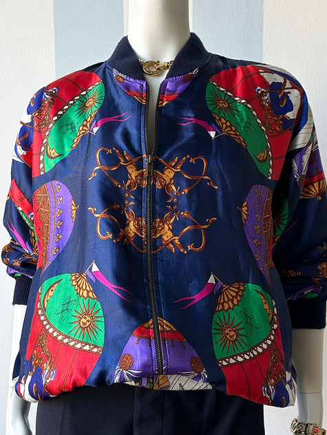 Zijden bomberjack met luchtballonnen