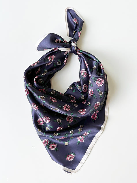 Donkergrijs floral sjaaltje