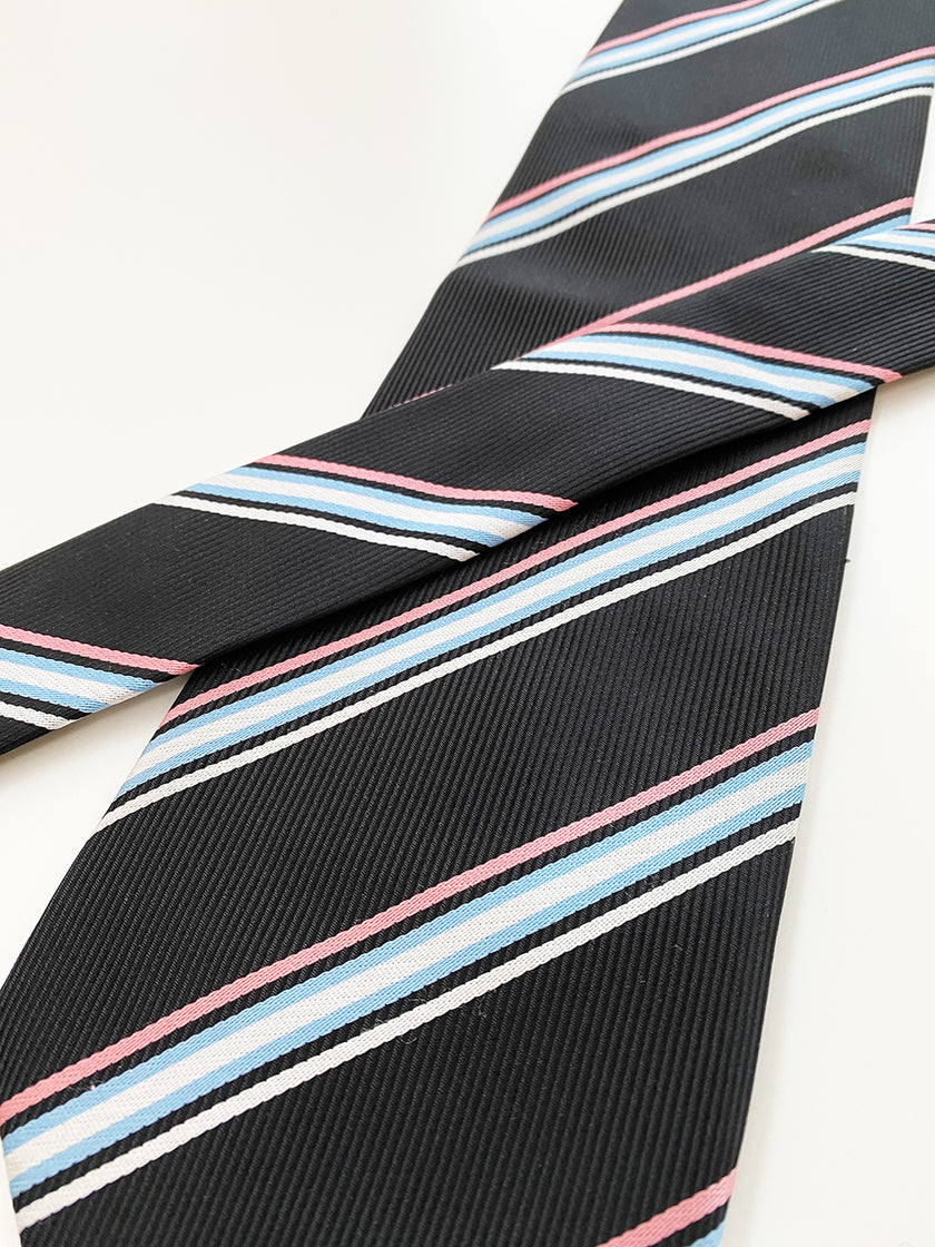 Gestreepte zijden designer stropdas