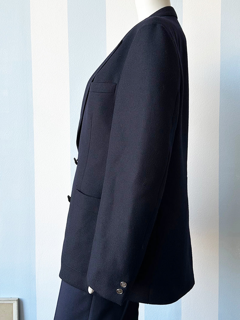 Donkerblauw wollen colbert