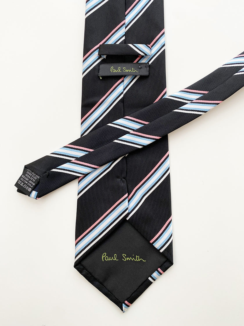 Gestreepte zijden designer stropdas