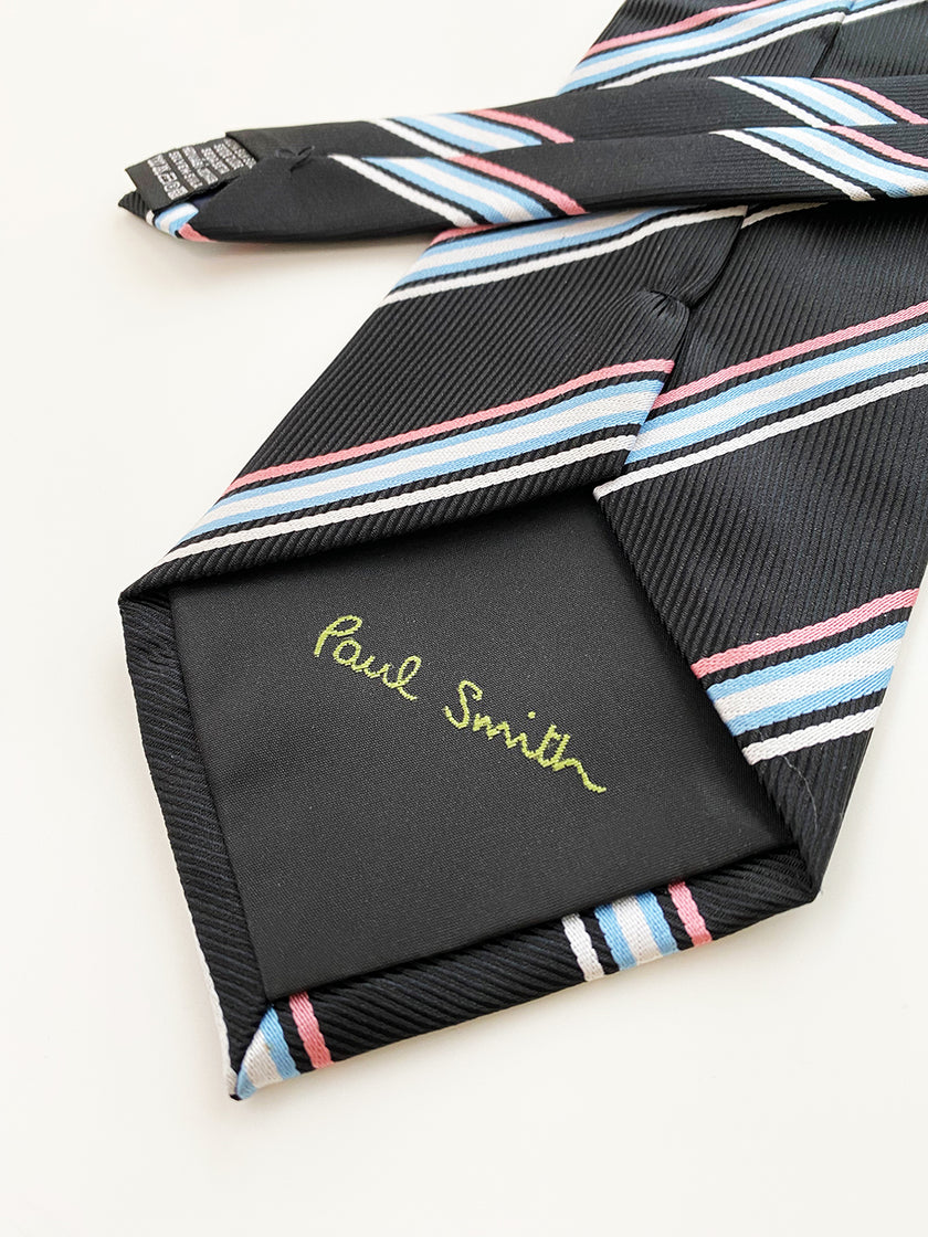 Gestreepte zijden designer stropdas