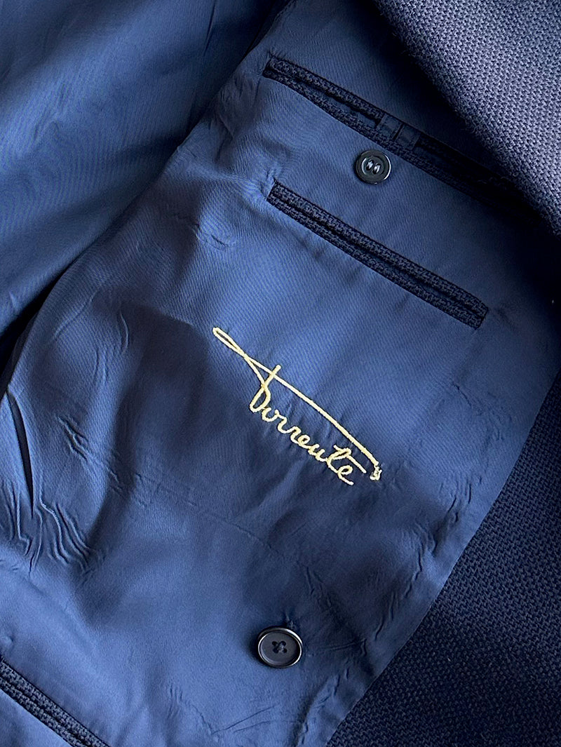 Donkerblauw wollen colbert