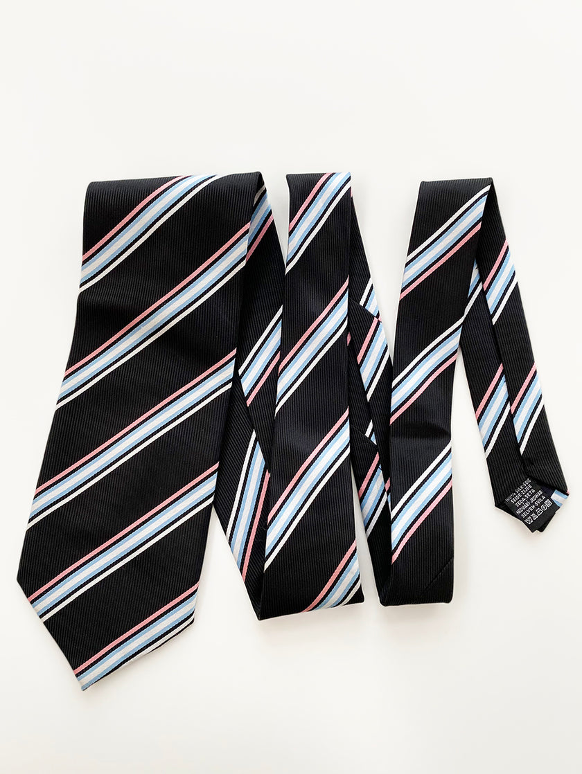 Gestreepte zijden designer stropdas