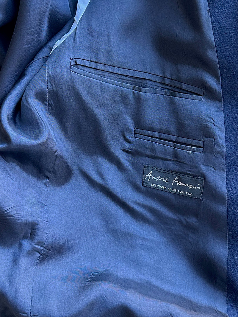 Donkerblauw double-breasted colbert