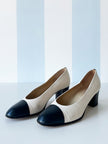 Leren Chanel-stijl pumps