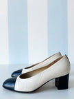 Leren Chanel-stijl pumps