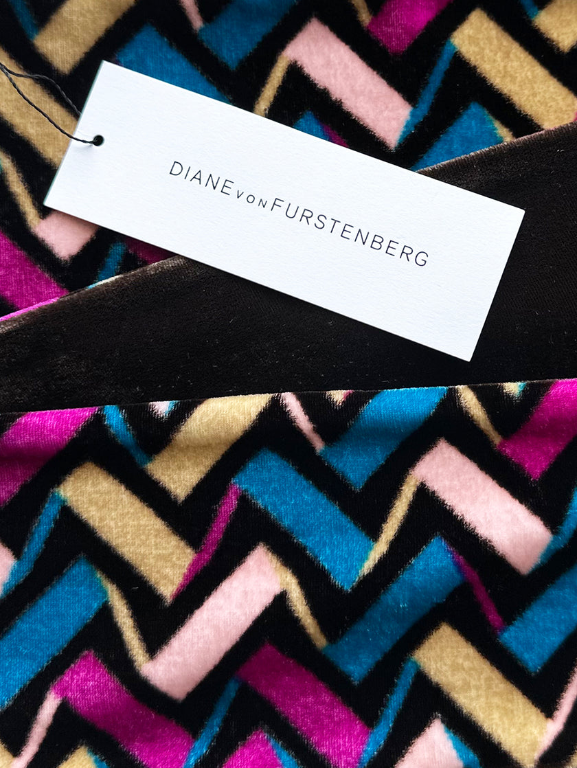 Velours designer twilly met dessin