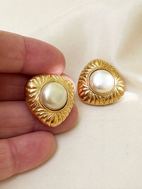 Designer clip oorbellen