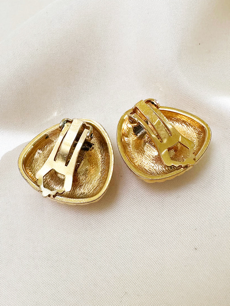 Designer clip oorbellen