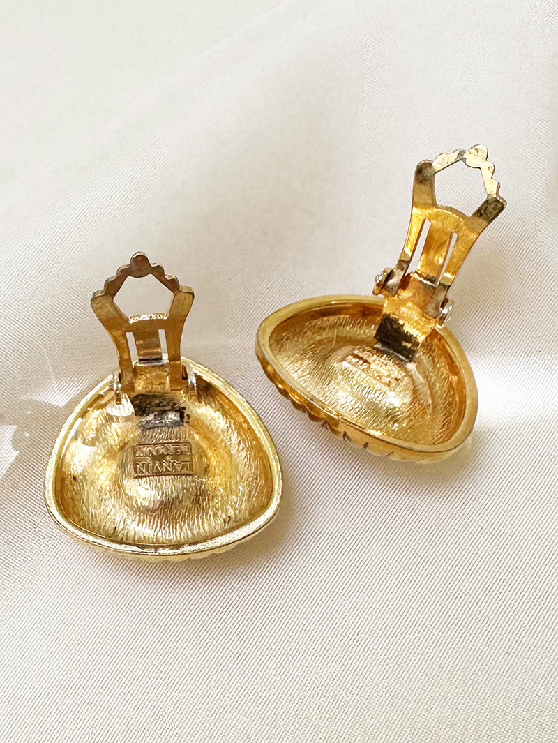 Designer clip oorbellen