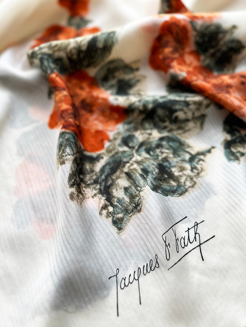 Grote zijden designer sjaal