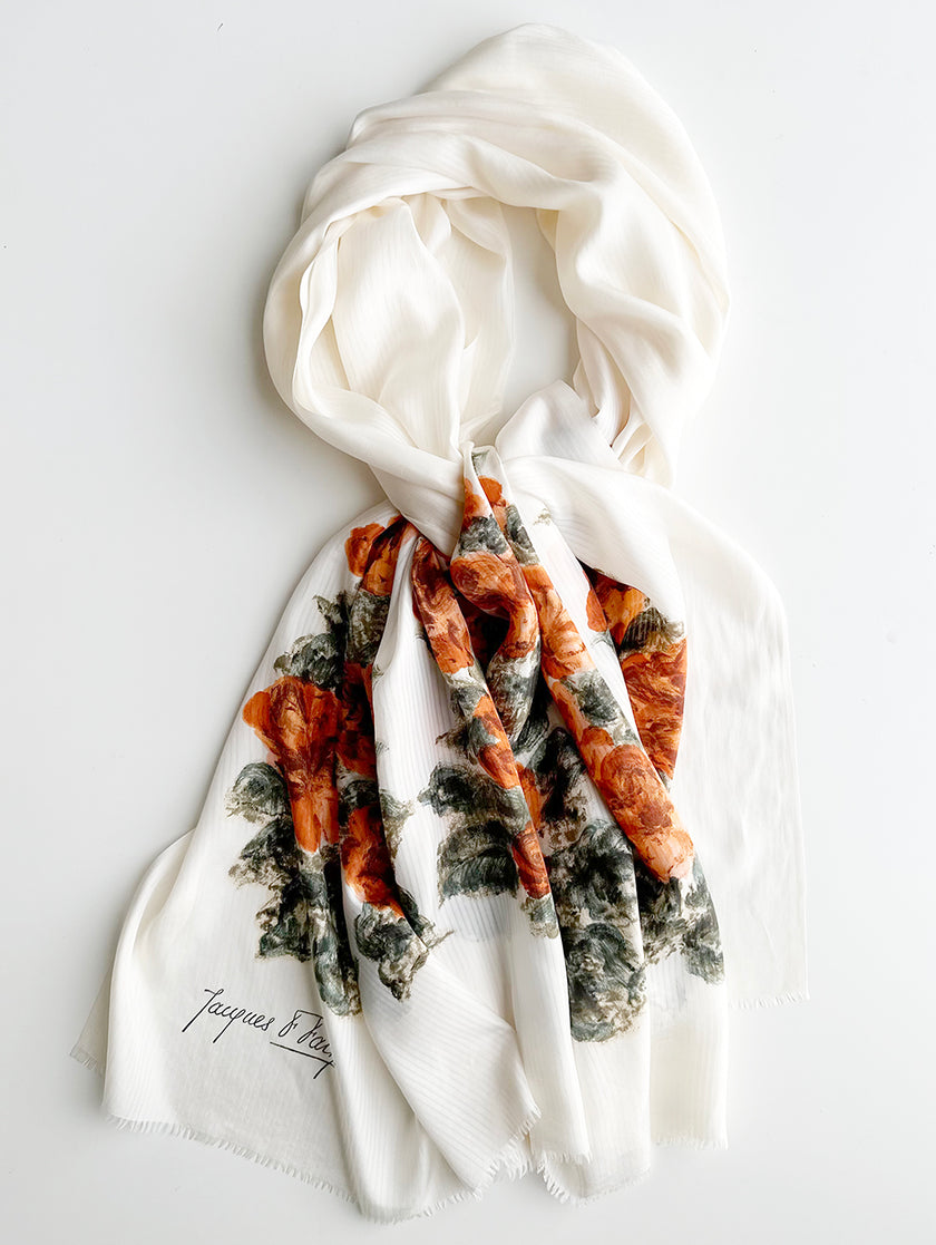 Grote zijden designer sjaal