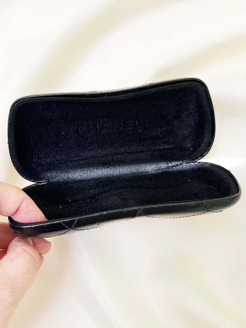 Leren designer brillenetui