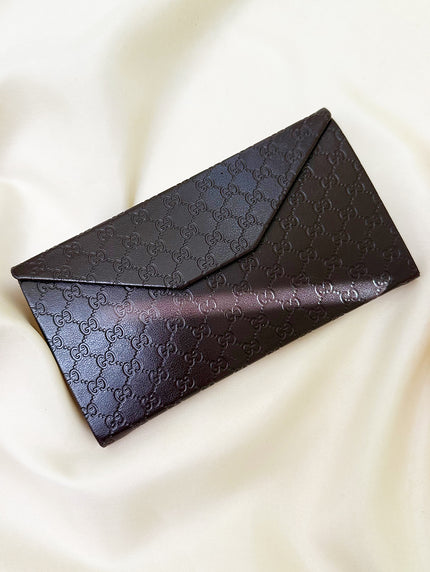 Leren designer brillenetui