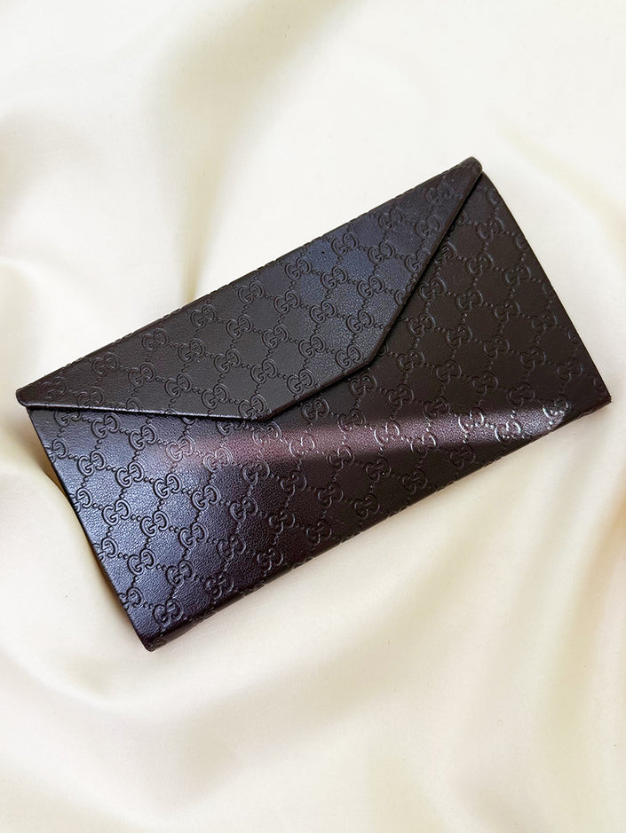 Leren designer brillenetui