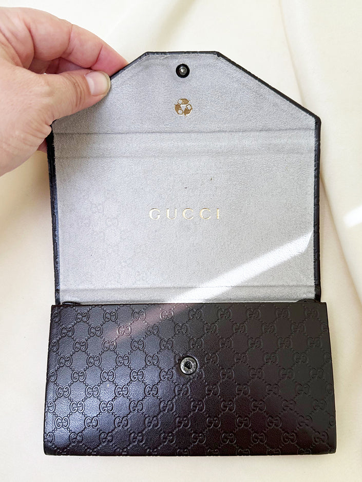 Leren designer brillenetui