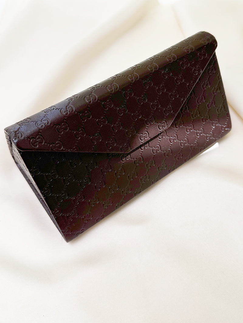 Leren designer brillenetui