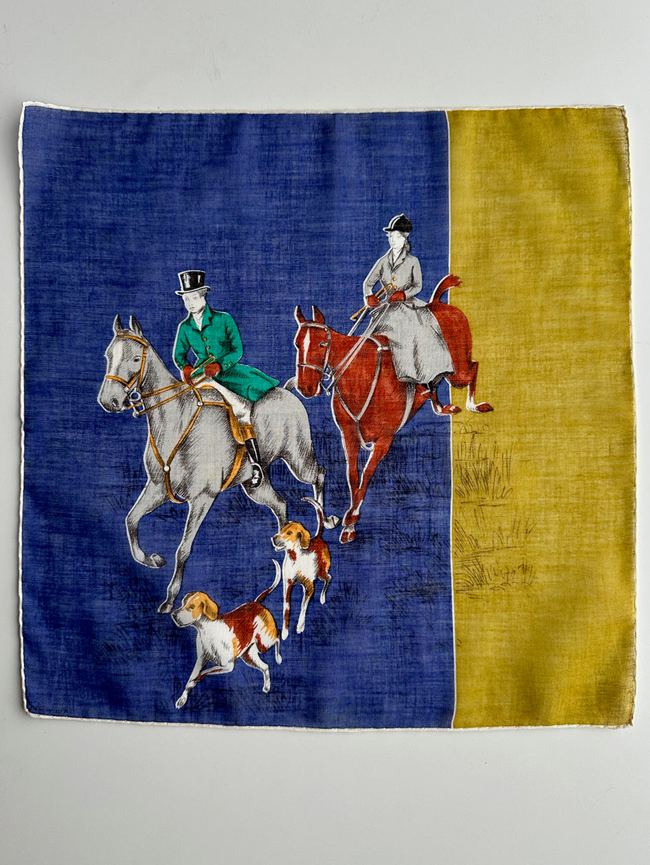 Engelse zakdoek met jachttafereel