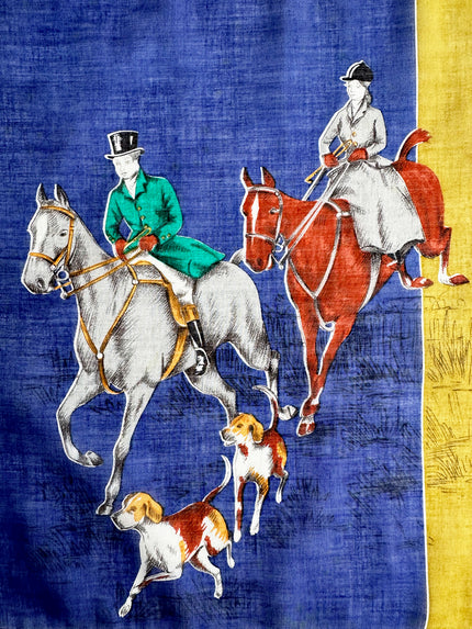 Engelse zakdoek met jachttafereel