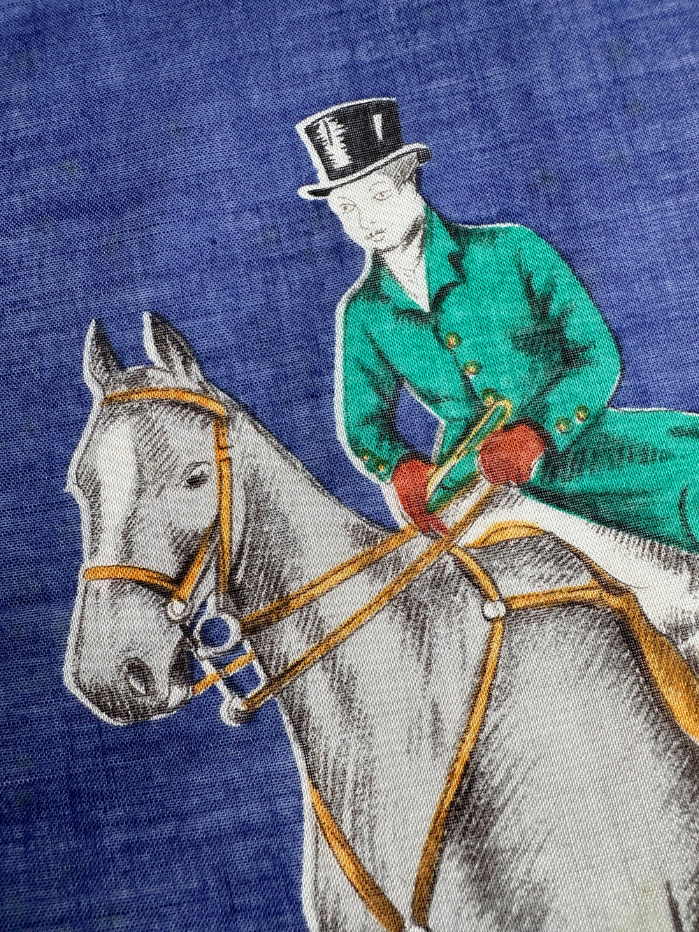 Engelse zakdoek met jachttafereel