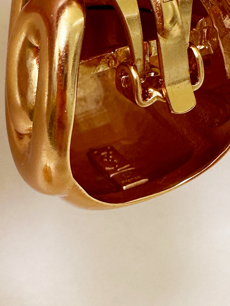 Vergulde designer oorbellen