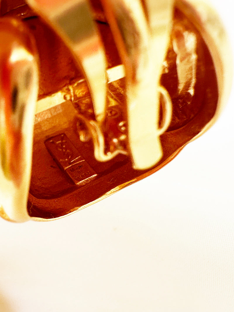 Vergulde designer oorbellen