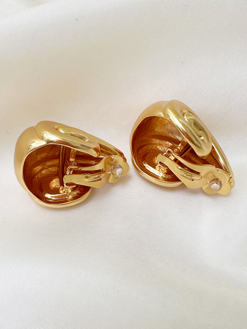 Vergulde designer oorbellen