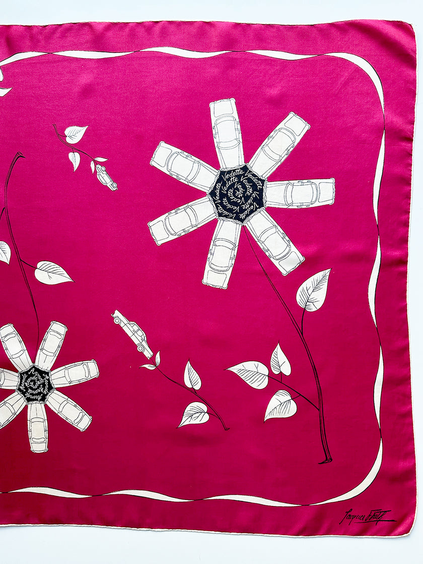 Vierkante zijden designer sjaal