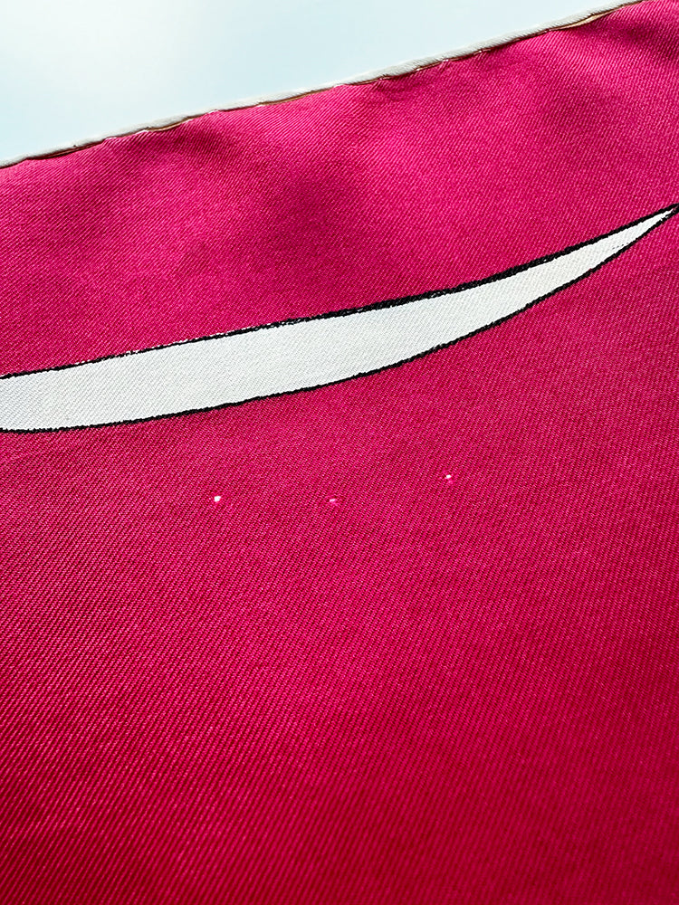 Vierkante zijden designer sjaal