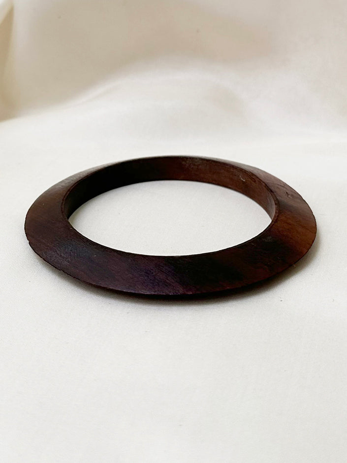 Smalle teak bangle donker