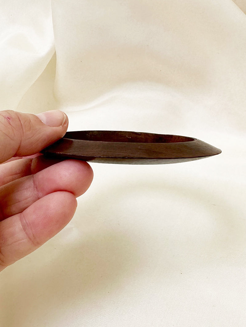 Smalle teak bangle donker