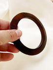Smalle teak bangle donker