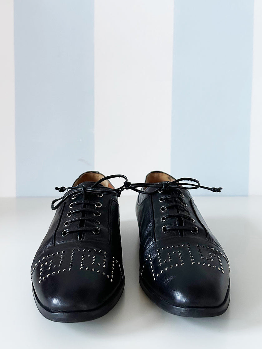 Italiaanse leren veterschoenen | 38,5