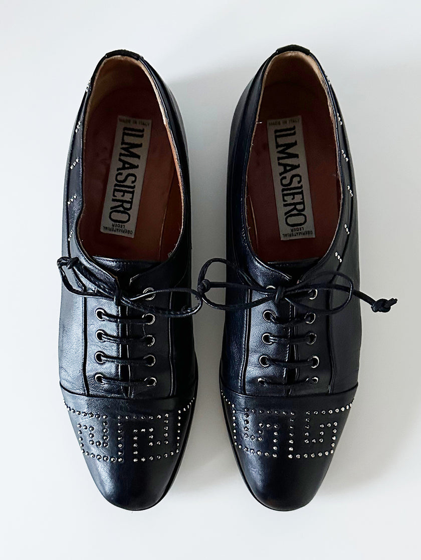 Italiaanse leren veterschoenen | 38,5