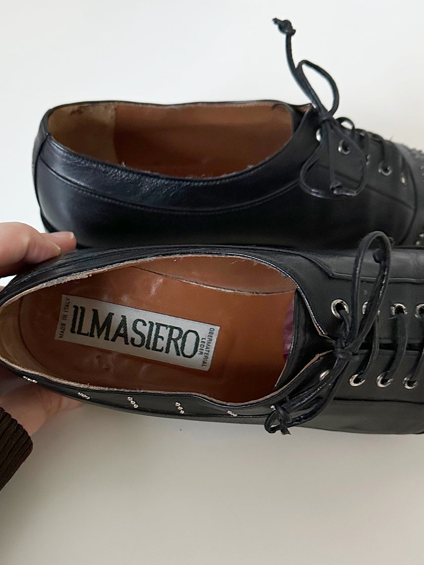 Italiaanse leren veterschoenen | 38,5