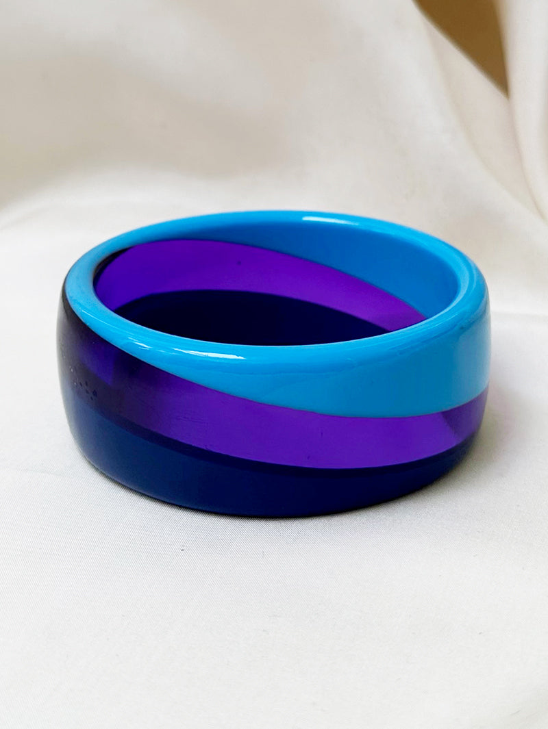 Blauw/paarse bangle