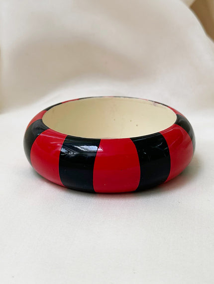 Zwart & rode bangle