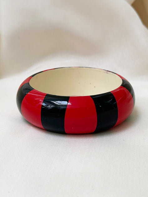 Zwart & rode bangle