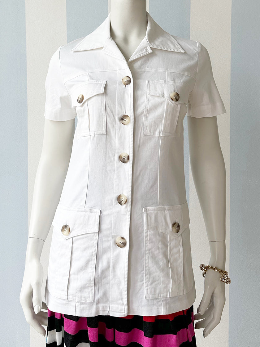 Wit safarilook zomerjasje