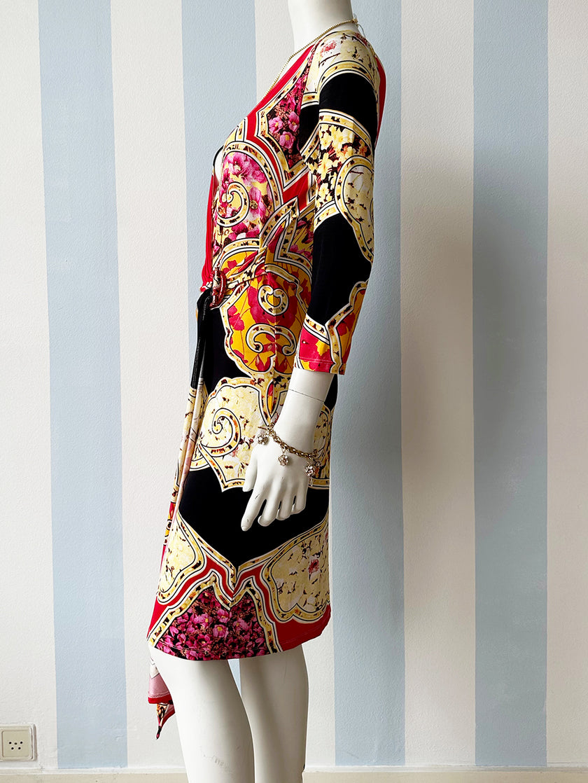 Tricot designer overslagjurk