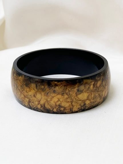 Goud/zwarte bangle
